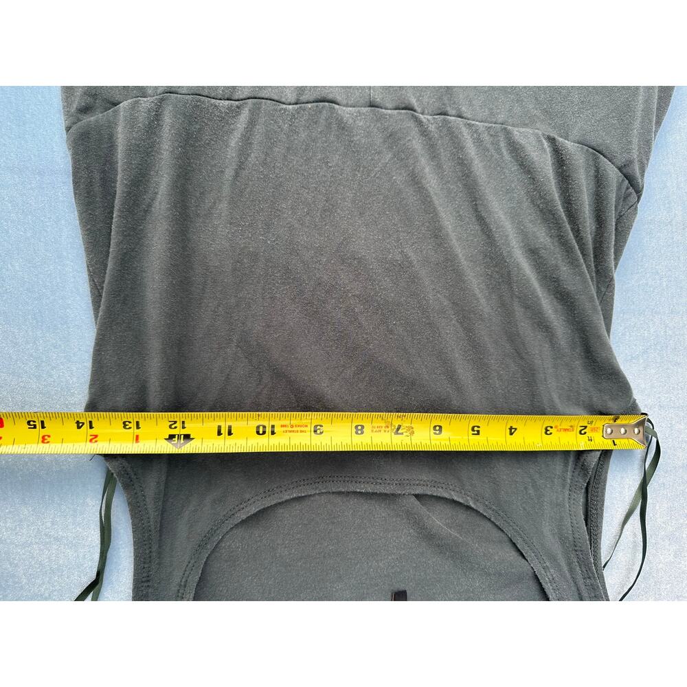 Quince Tencel Jersey Fit & Flare Dress Carbon Grey Sleeveless Large L - Picture 6 of 8